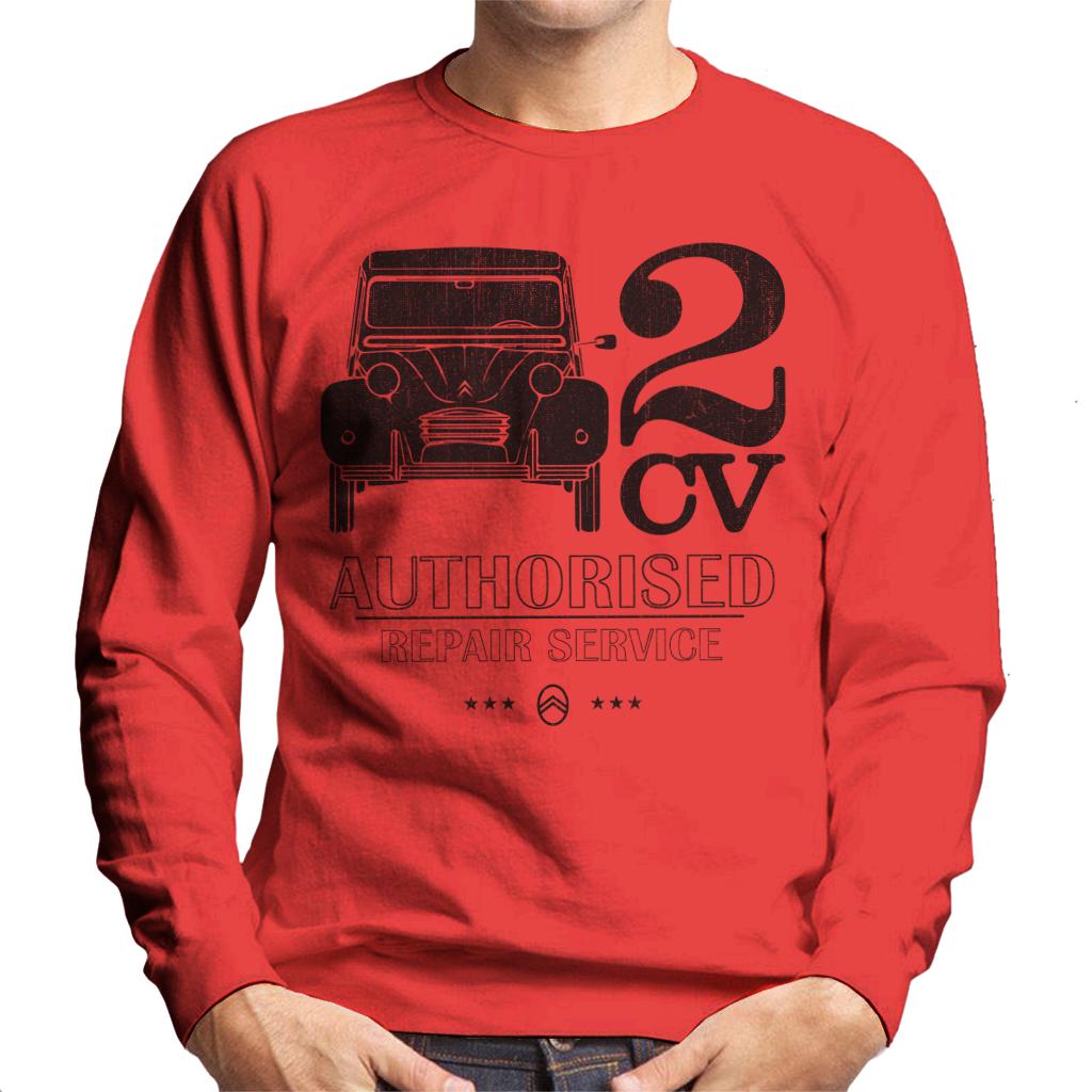 Citroën 2CV Authorised Repair Service Black Logo Men's Sweatshirt-ALL + EVERY