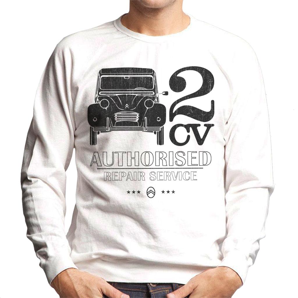 Citroën 2CV Authorised Repair Service Black Logo Men's Sweatshirt-ALL + EVERY