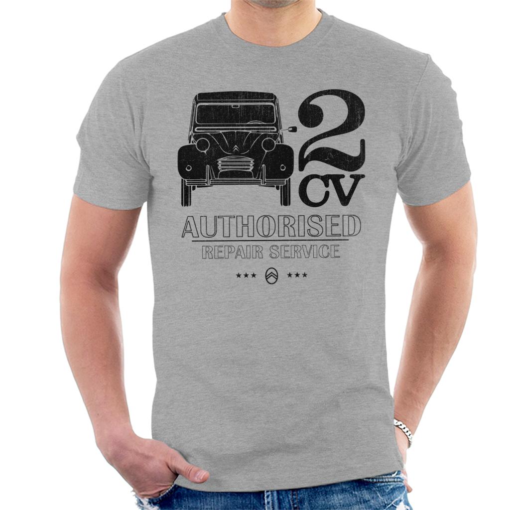 Citroën 2CV Authorised Repair Service Black Logo Men's T-Shirt-ALL + EVERY