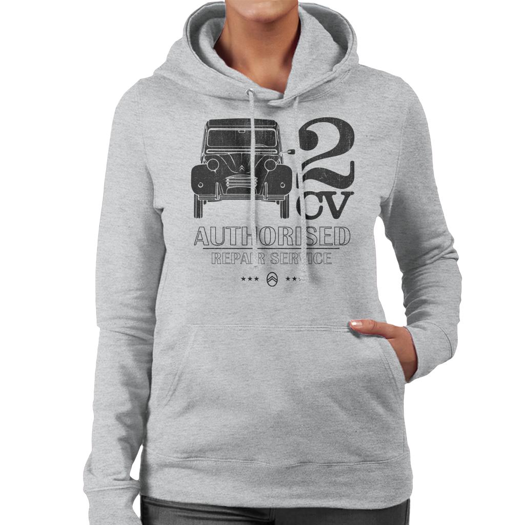 Citroën 2CV Authorised Repair Service Black Logo Women's Hooded Sweatshirt-ALL + EVERY