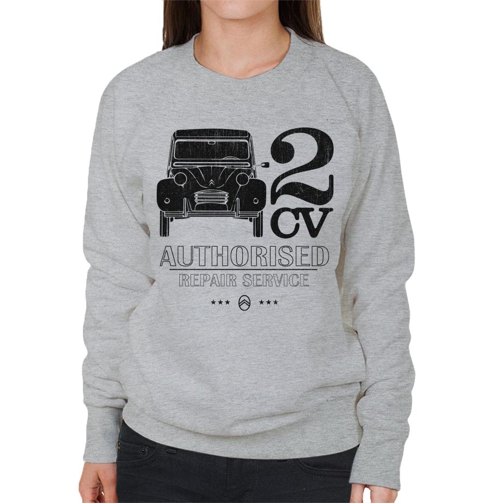 Citroën 2CV Authorised Repair Service Black Logo Women's Sweatshirt-ALL + EVERY