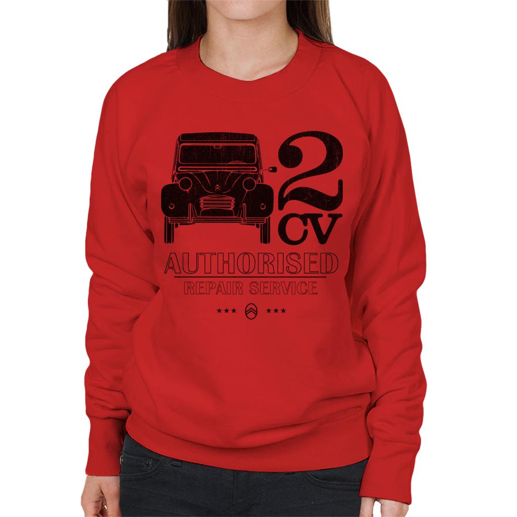 Citroën 2CV Authorised Repair Service Black Logo Women's Sweatshirt-ALL + EVERY