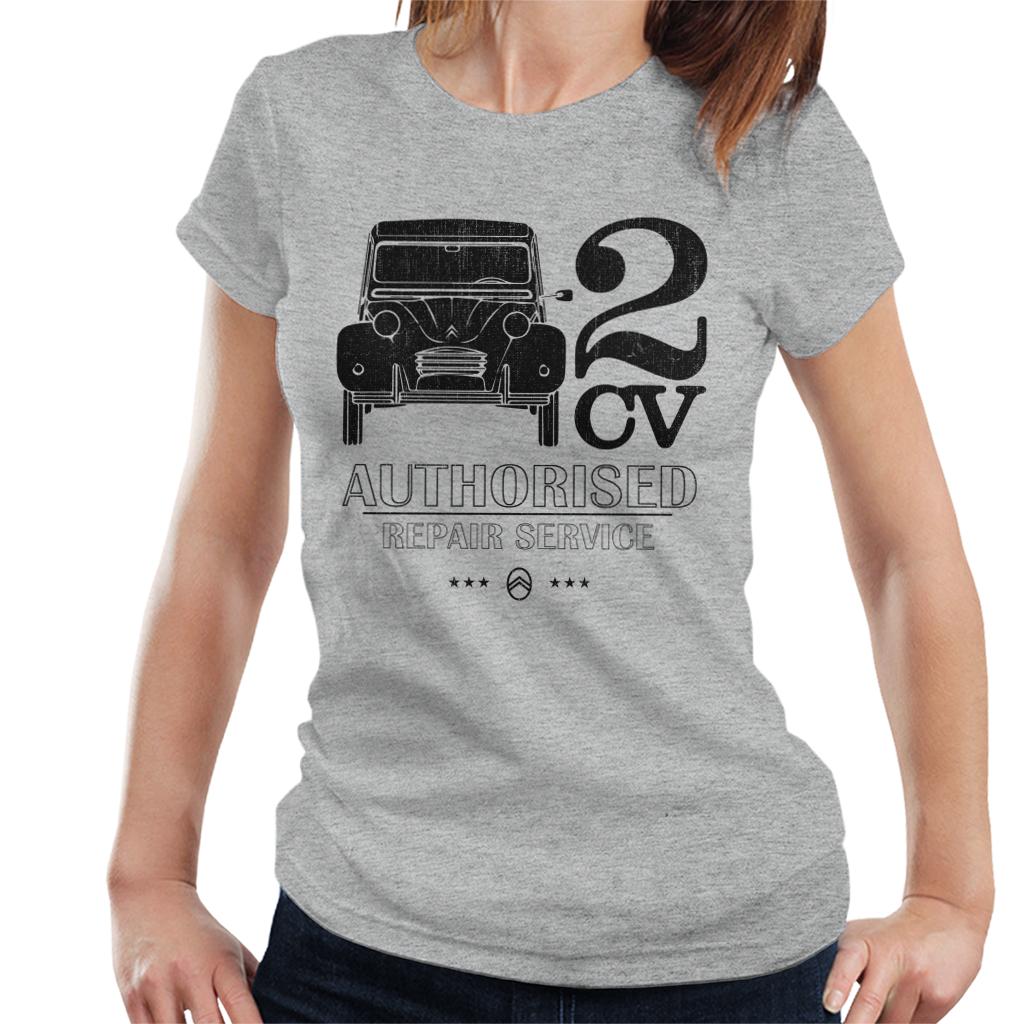 Citroën 2CV Authorised Repair Service Black Logo Women's T-Shirt-ALL + EVERY