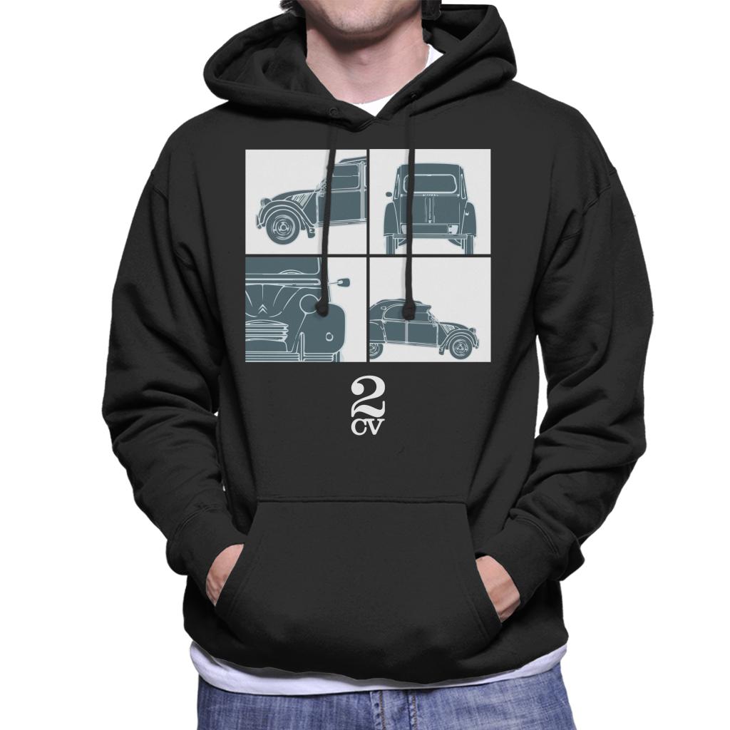 Citroën 2CV White Glamour Close Ups Men's Hooded Sweatshirt-ALL + EVERY