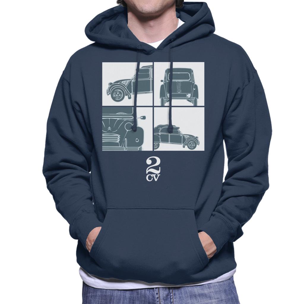 Citroën 2CV White Glamour Close Ups Men's Hooded Sweatshirt-ALL + EVERY