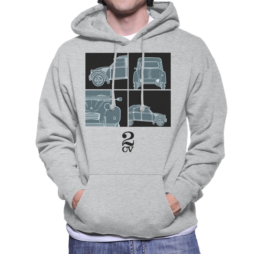 Citroën 2CV Black Glamour Close Ups Men's Hooded Sweatshirt-ALL + EVERY