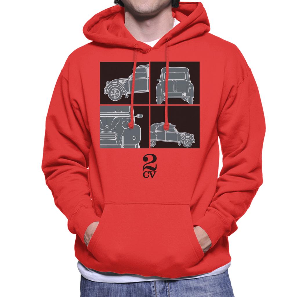 Citroën 2CV Black Glamour Close Ups Men's Hooded Sweatshirt-ALL + EVERY