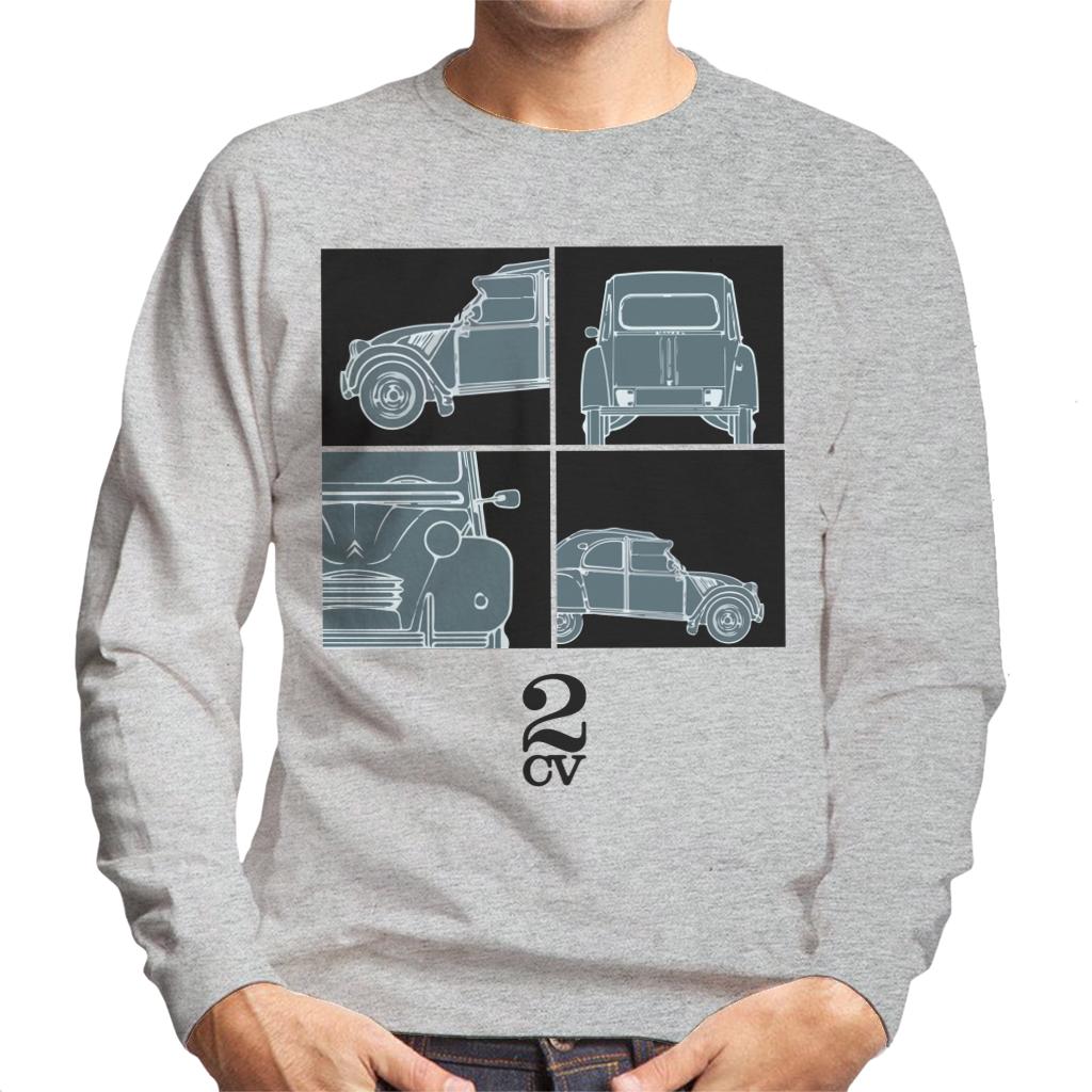 Citroën 2CV Black Glamour Close Ups Men's Sweatshirt-ALL + EVERY