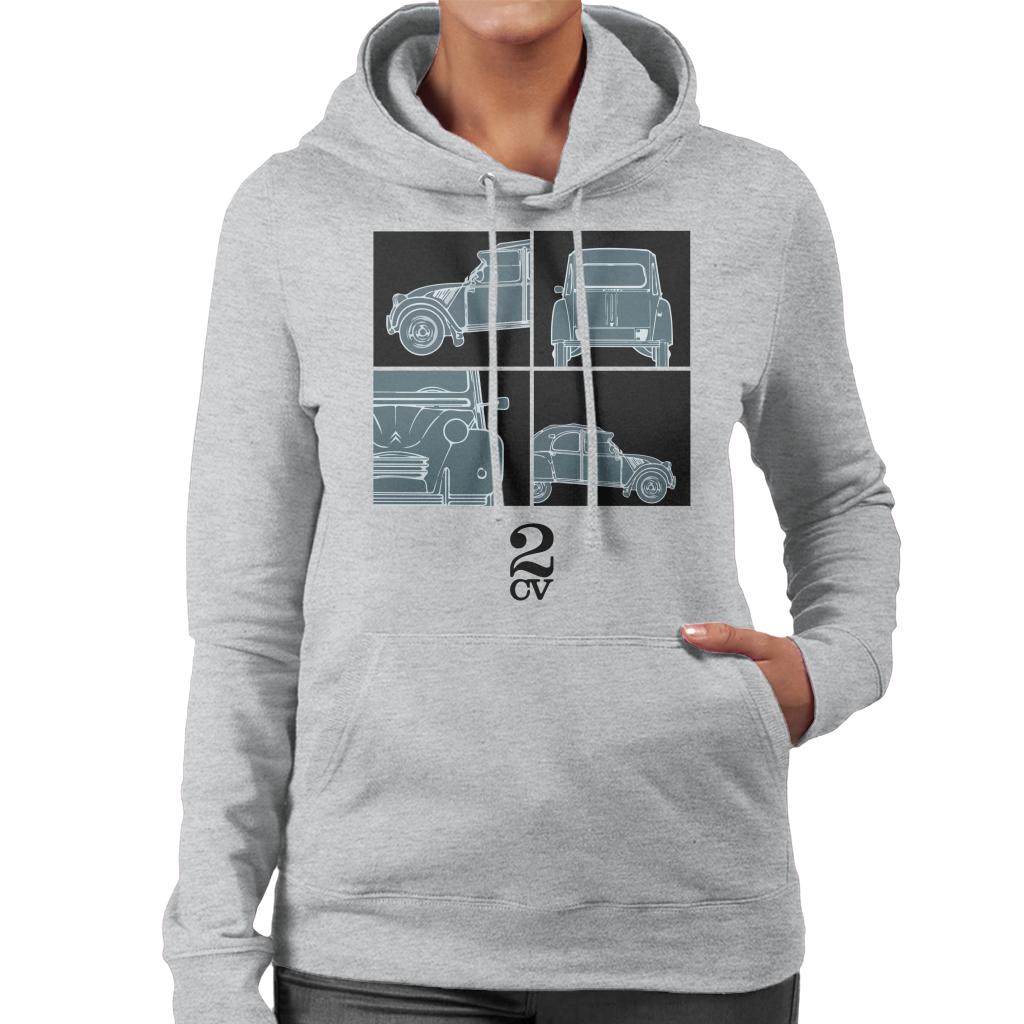 Citroën 2CV Black Glamour Close Ups Women's Hooded Sweatshirt-ALL + EVERY