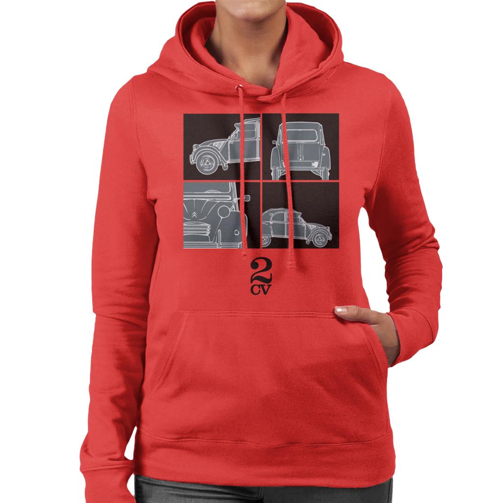 Citroën 2CV Black Glamour Close Ups Women's Hooded Sweatshirt-ALL + EVERY