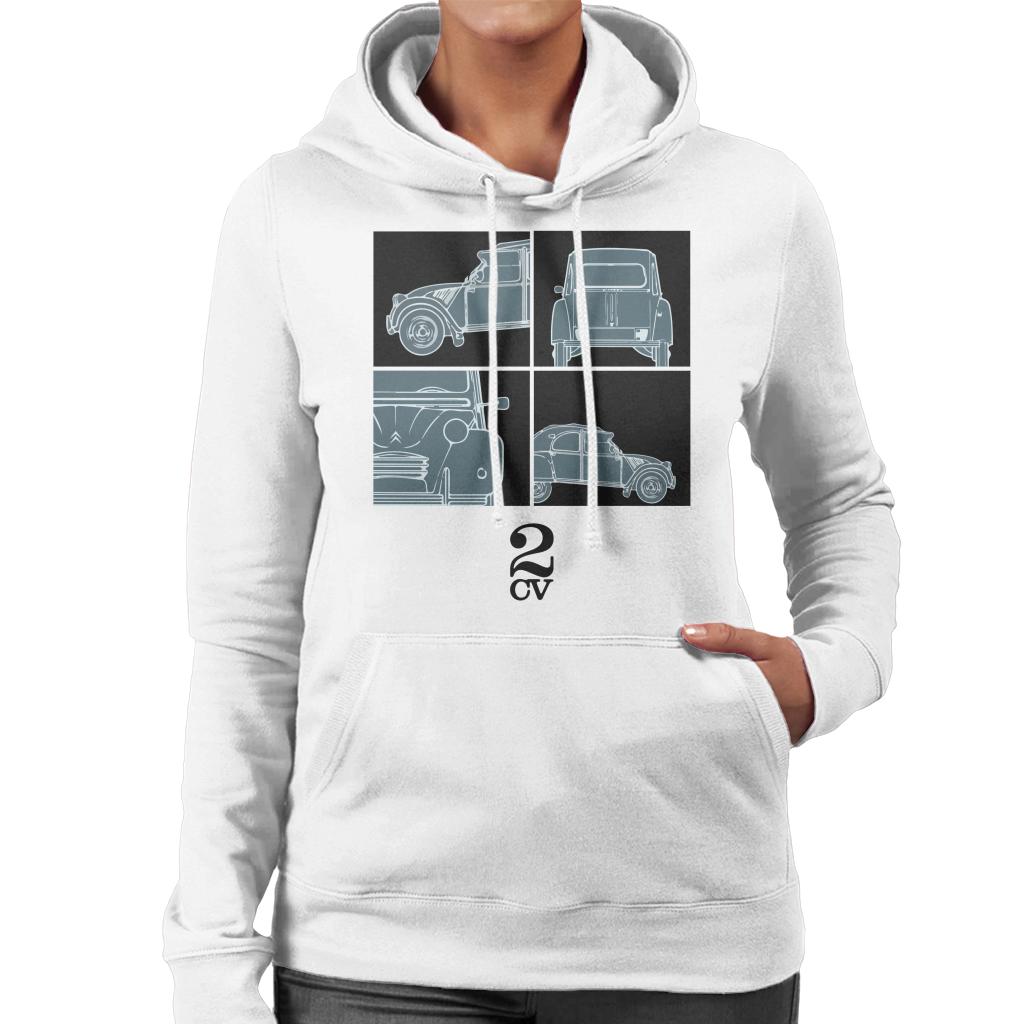 Citroën 2CV Black Glamour Close Ups Women's Hooded Sweatshirt-ALL + EVERY