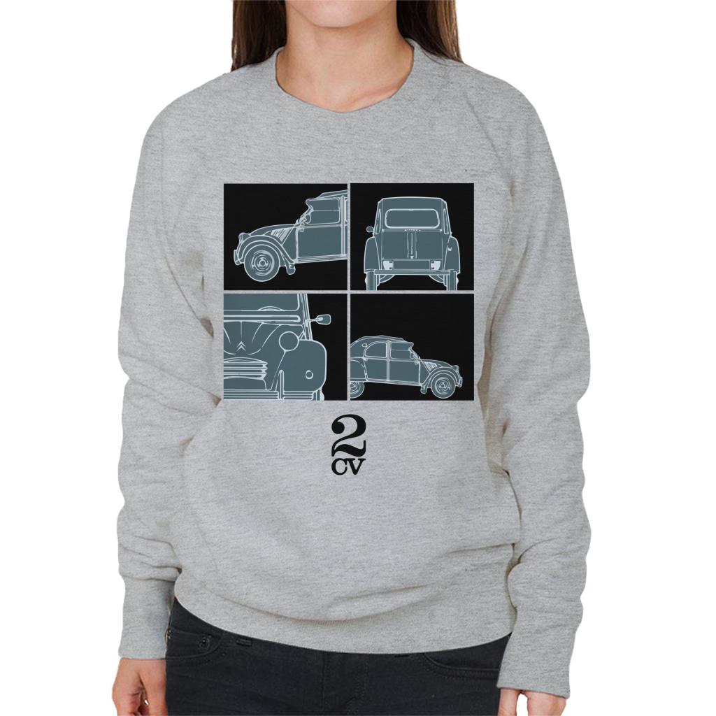 Citroën 2CV Black Glamour Close Ups Women's Sweatshirt-ALL + EVERY