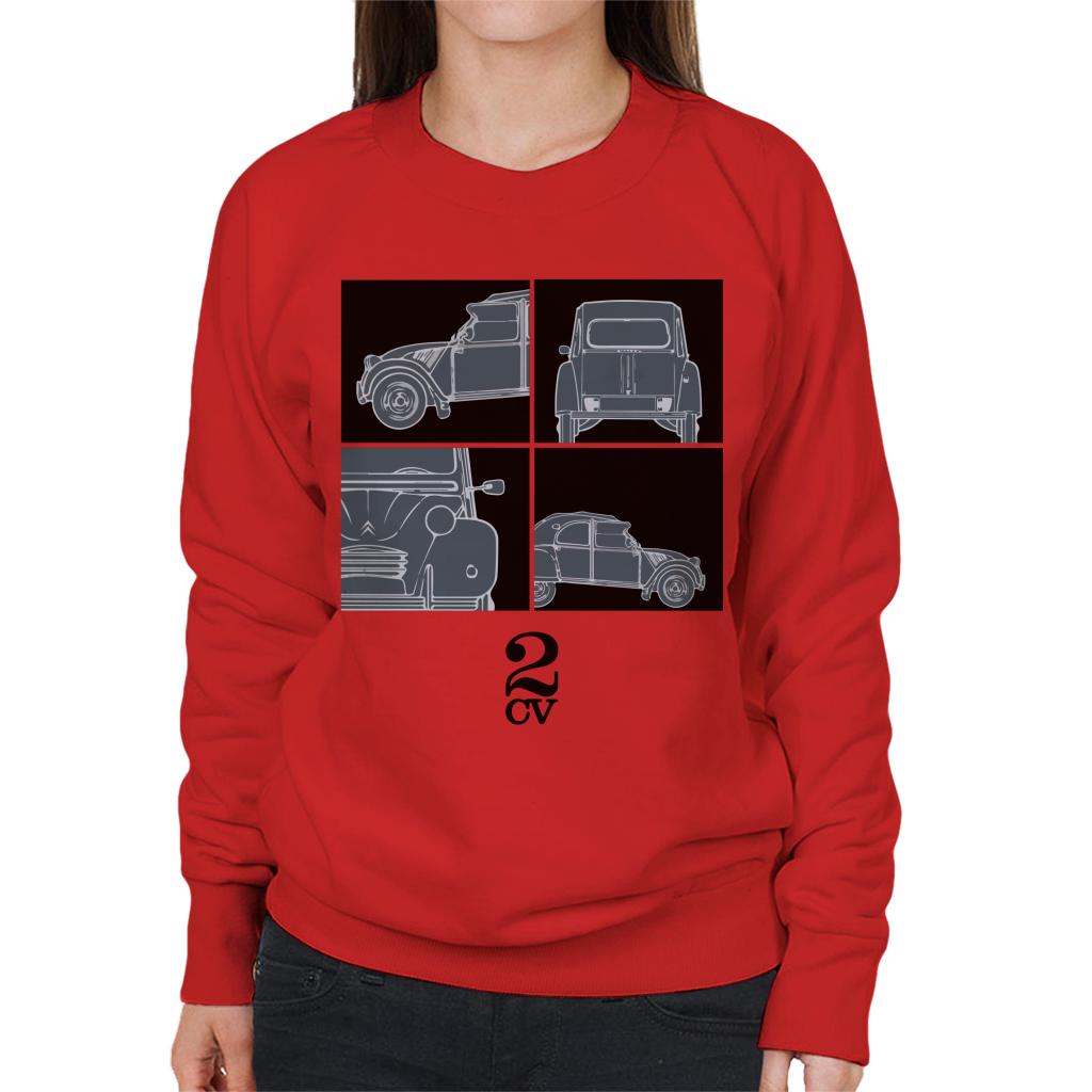 Citroën 2CV Black Glamour Close Ups Women's Sweatshirt-ALL + EVERY