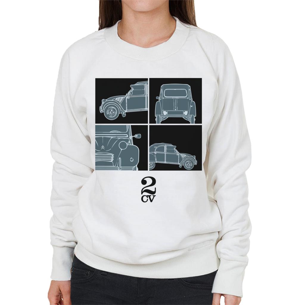 Citroën 2CV Black Glamour Close Ups Women's Sweatshirt-ALL + EVERY