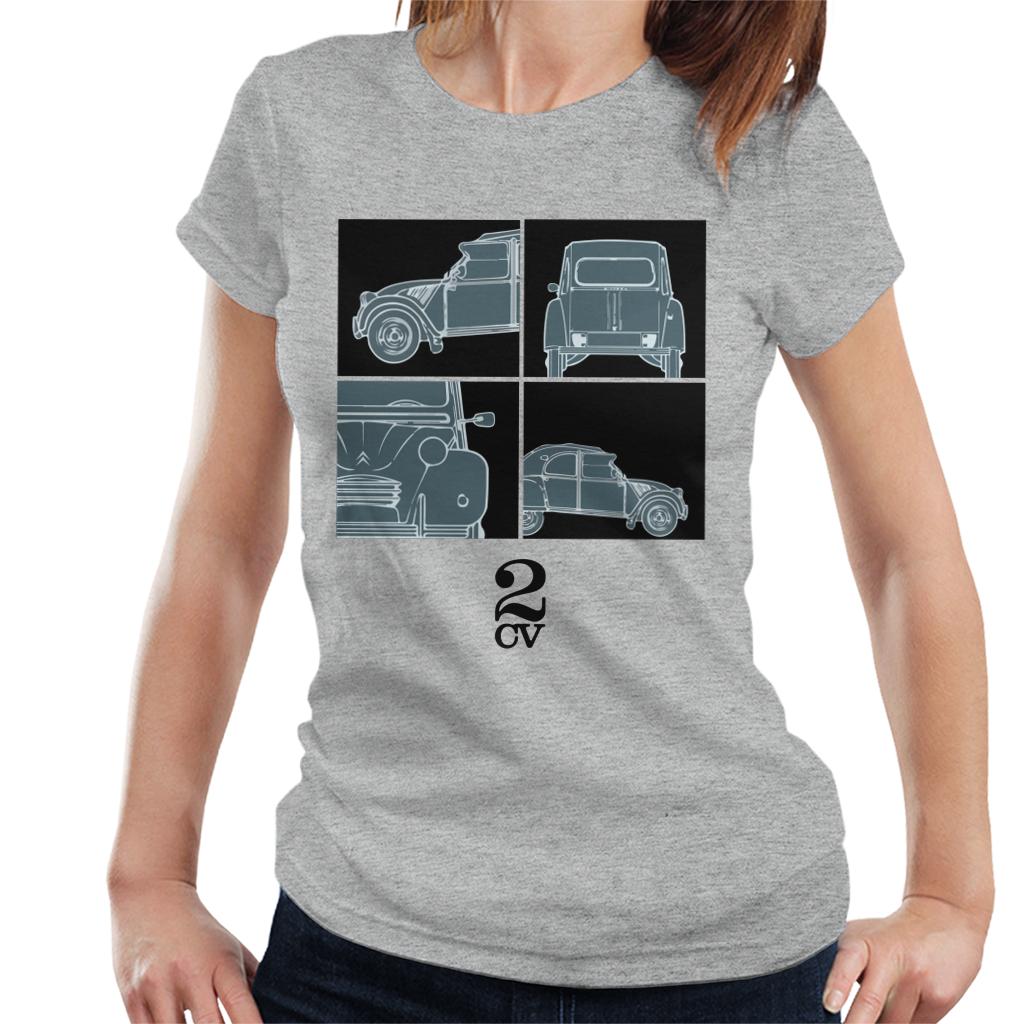 Citroën 2CV Black Glamour Close Ups Women's T-Shirt-ALL + EVERY