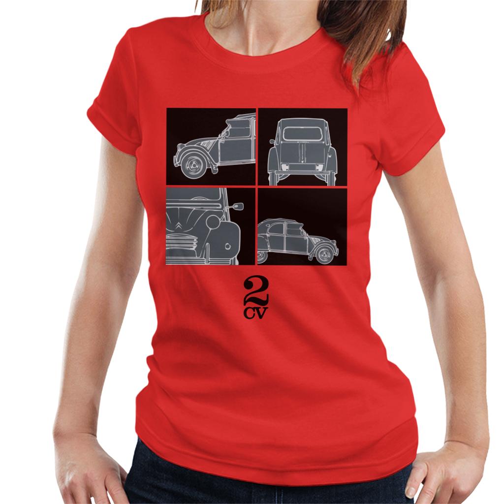 Citroën 2CV Black Glamour Close Ups Women's T-Shirt-ALL + EVERY