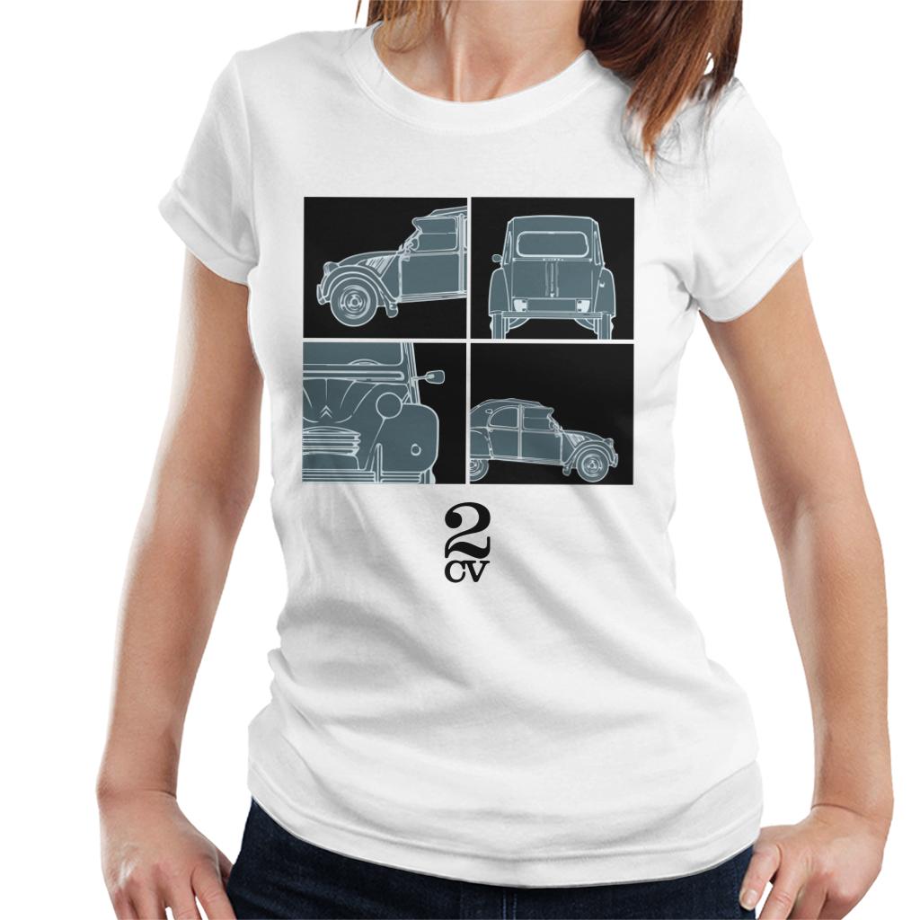 Citroën 2CV Black Glamour Close Ups Women's T-Shirt-ALL + EVERY