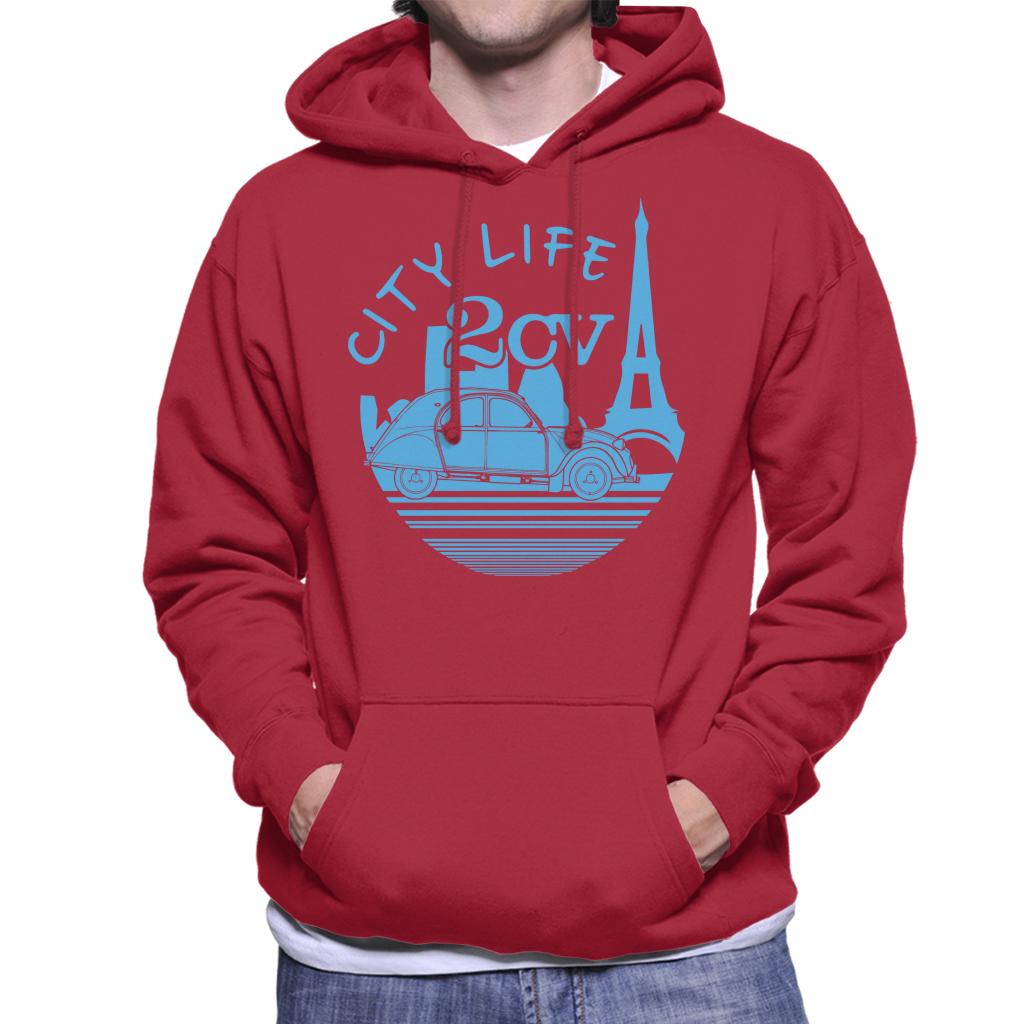 Citroen 2CV City Life Paris Men's Hooded Sweatshirt-ALL + EVERY