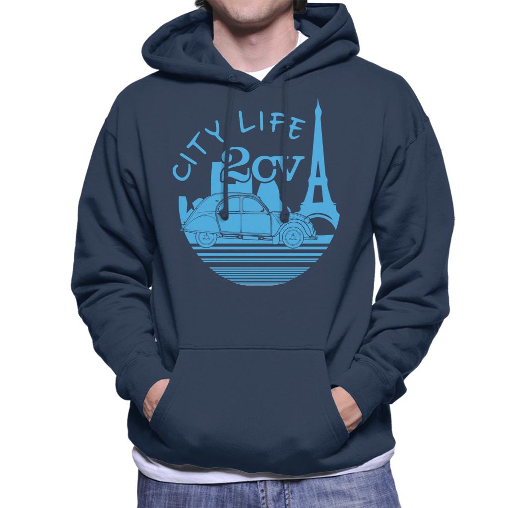 Citroen 2CV City Life Paris Men's Hooded Sweatshirt-ALL + EVERY