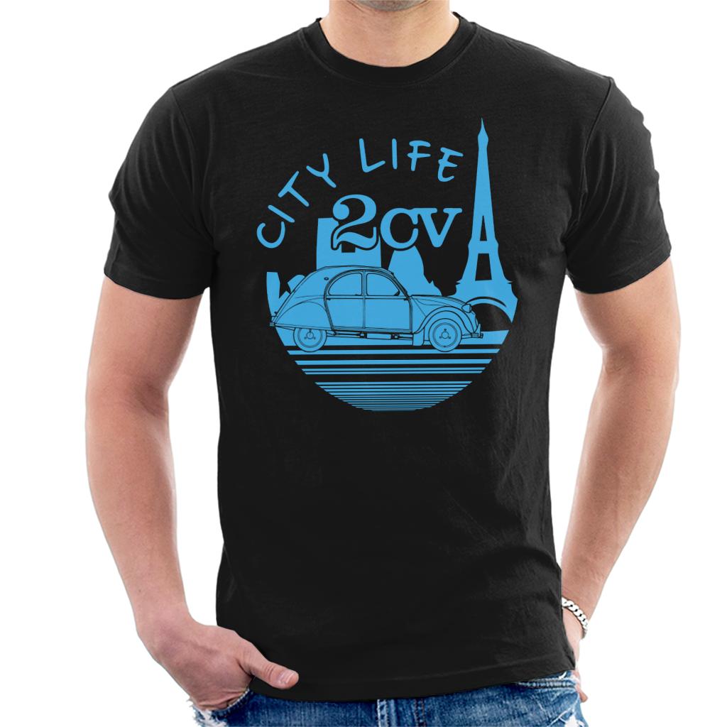 Citroen 2CV City Life Paris Men's T-Shirt-ALL + EVERY