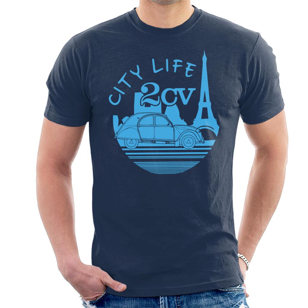 Citroen 2CV City Life Paris Men's T-Shirt-ALL + EVERY