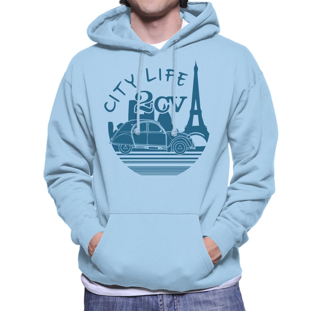 Citroën 2CV City Life Paris For Light Men's Hooded Sweatshirt-ALL + EVERY