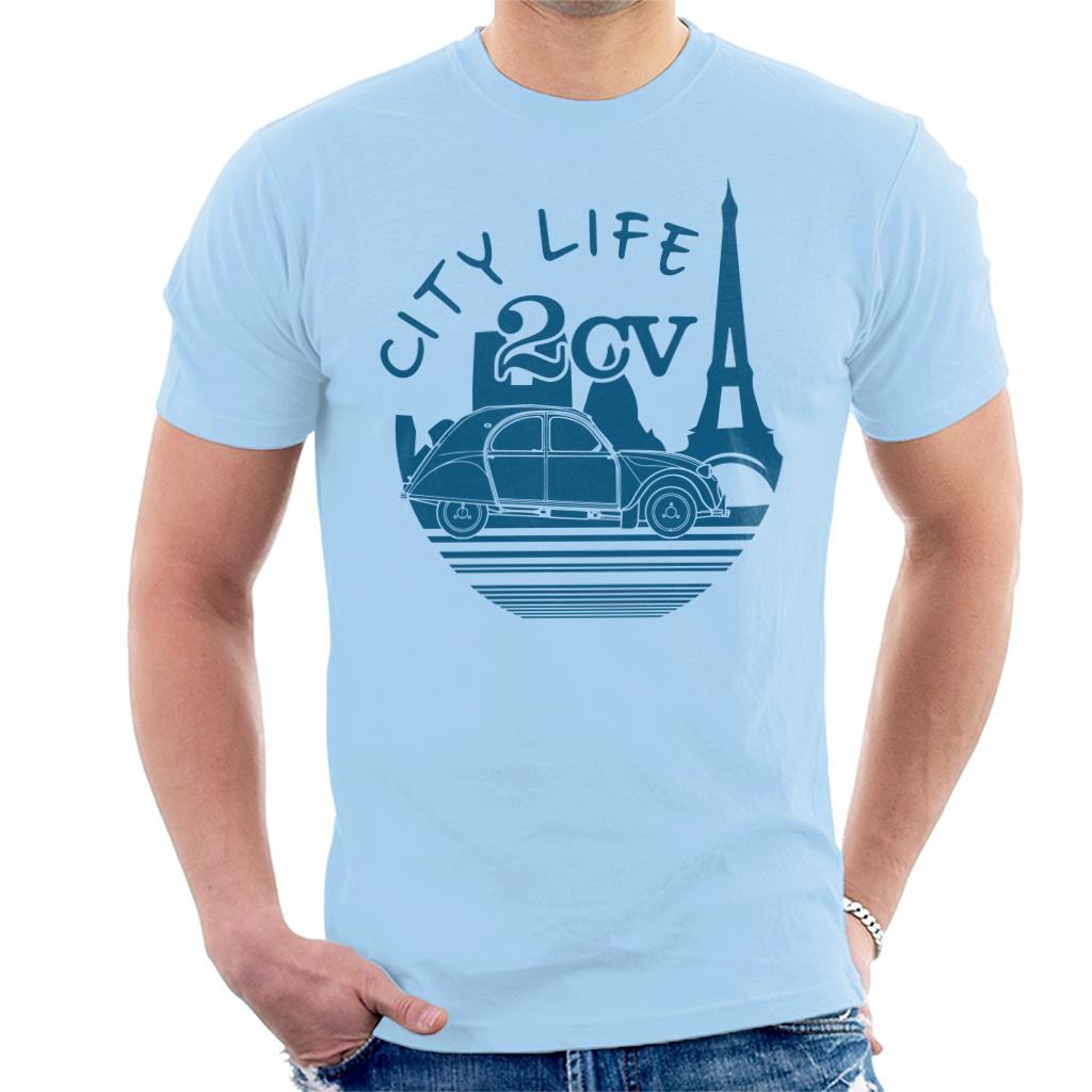 Citroën 2CV City Life Paris For Light Men's T-Shirt-ALL + EVERY