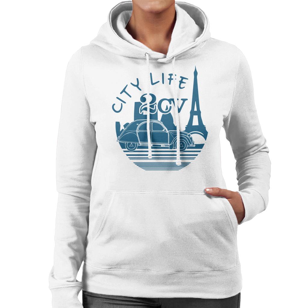 Citroën 2CV City Life Paris For Light Women's Hooded Sweatshirt-ALL + EVERY