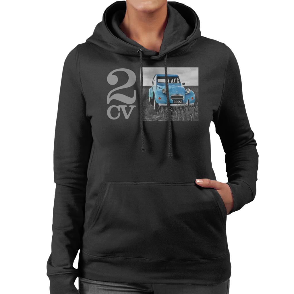 Citroën 2CV Meadow Photo Women's Hooded Sweatshirt-ALL + EVERY