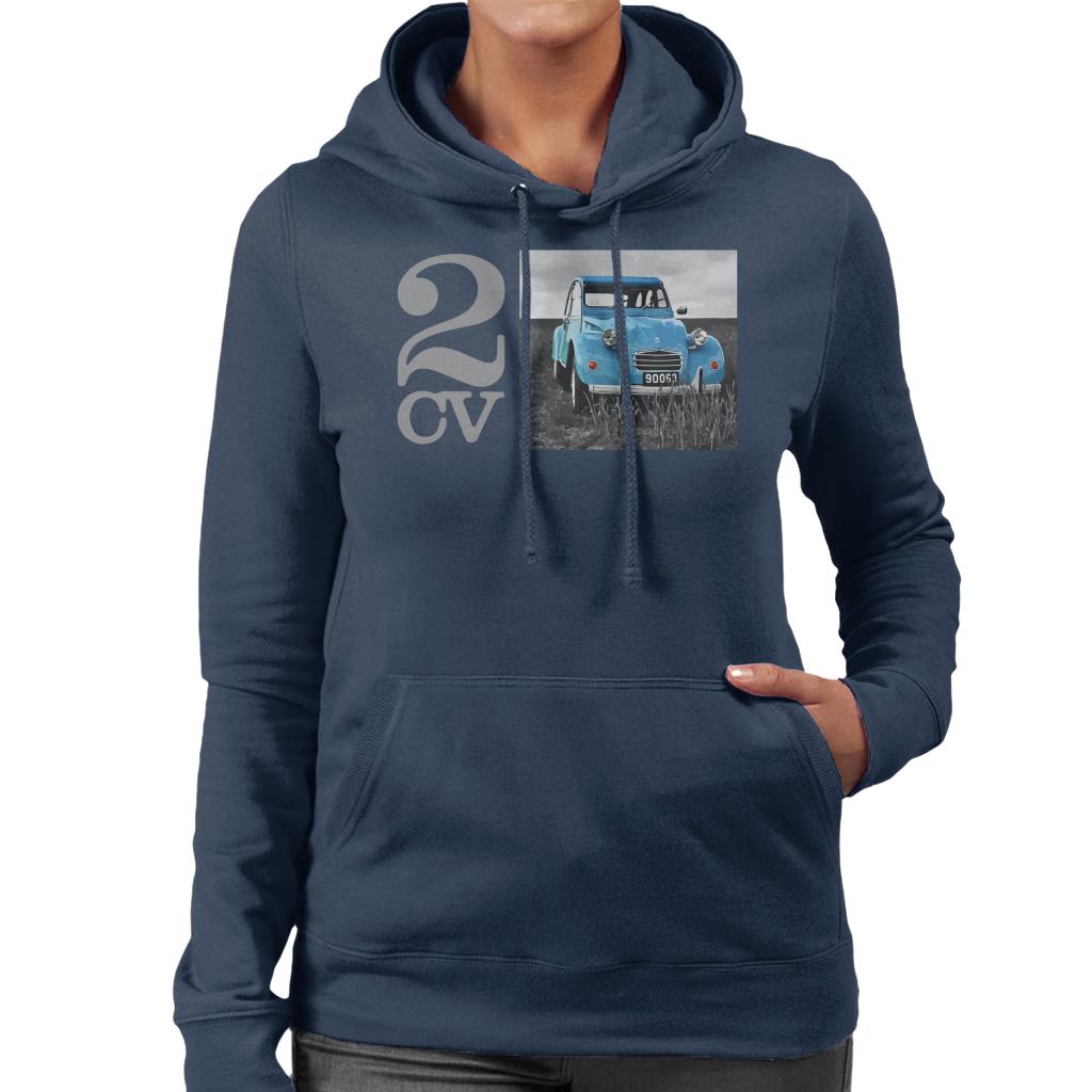 Citroën 2CV Meadow Photo Women's Hooded Sweatshirt-ALL + EVERY