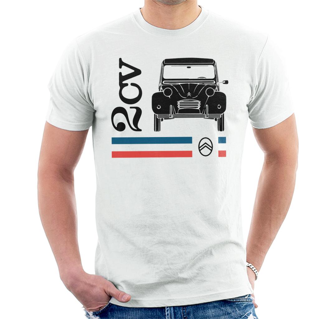 Citroën Black 2CV Racing Stripes Men's T-Shirt-ALL + EVERY