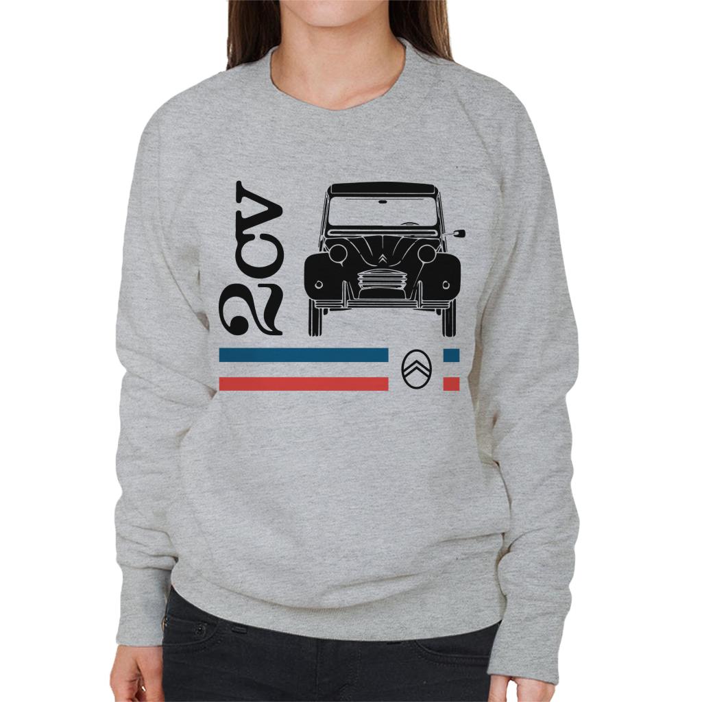 Citroën Black 2CV Racing Stripes Women's Sweatshirt-ALL + EVERY