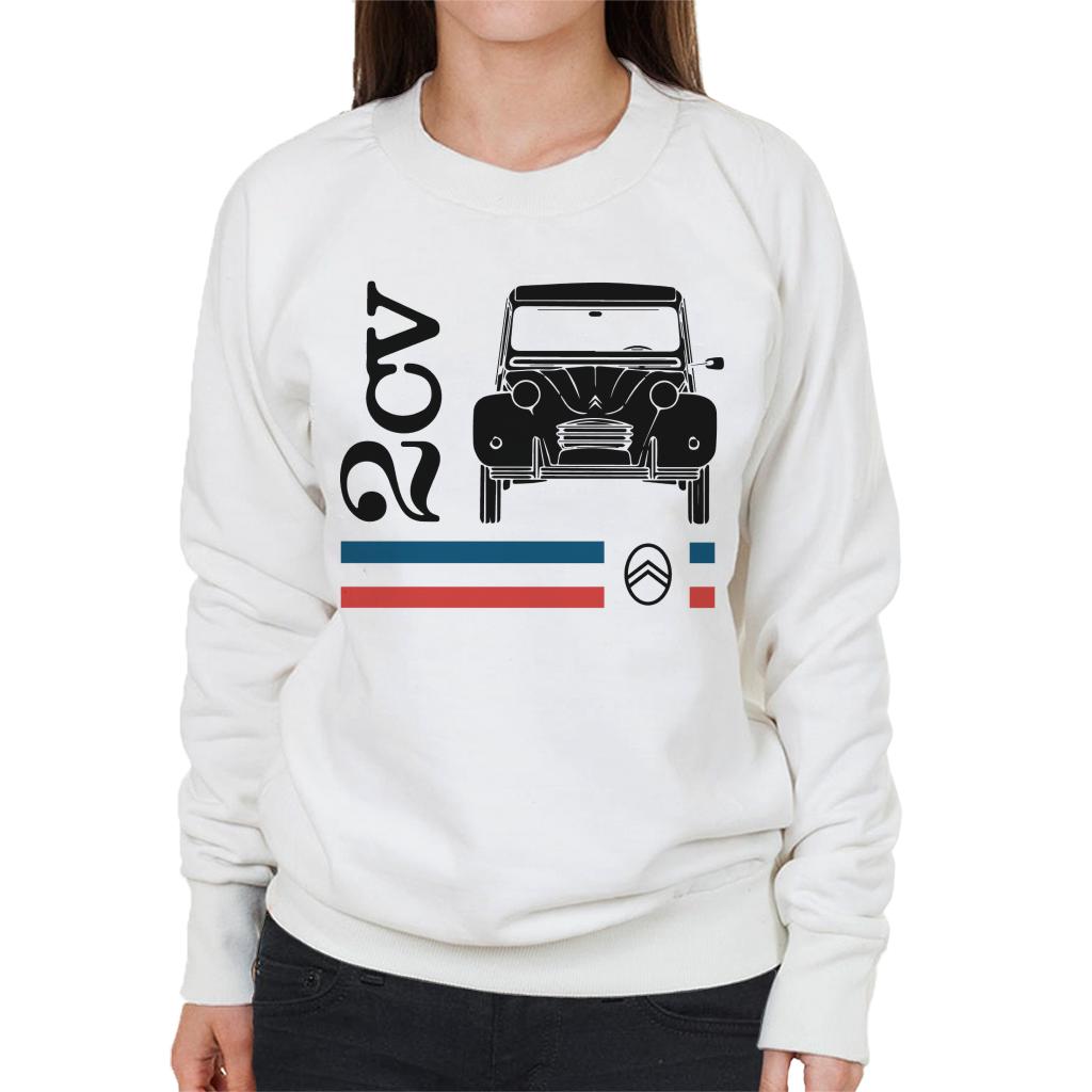 Citroën Black 2CV Racing Stripes Women's Sweatshirt-ALL + EVERY