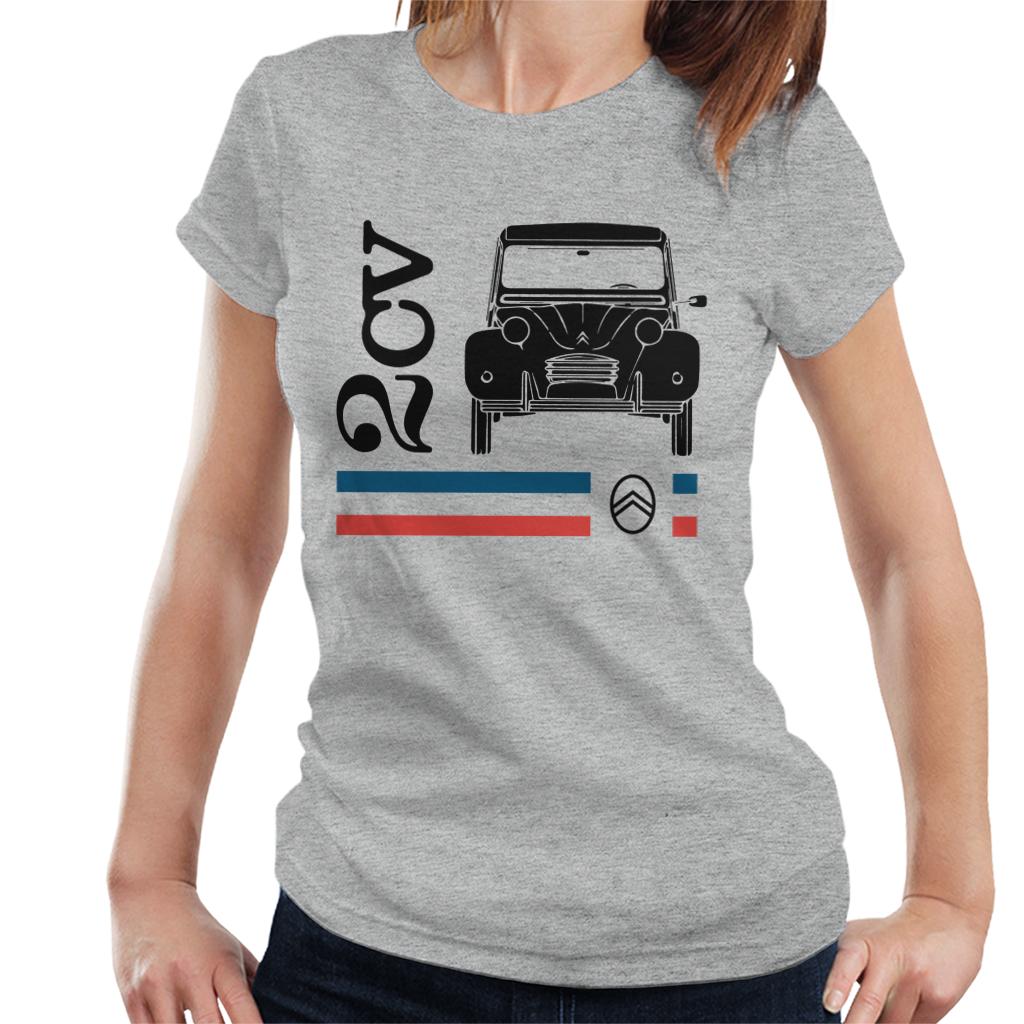 Citroën Black 2CV Racing Stripes Women's T-Shirt-ALL + EVERY