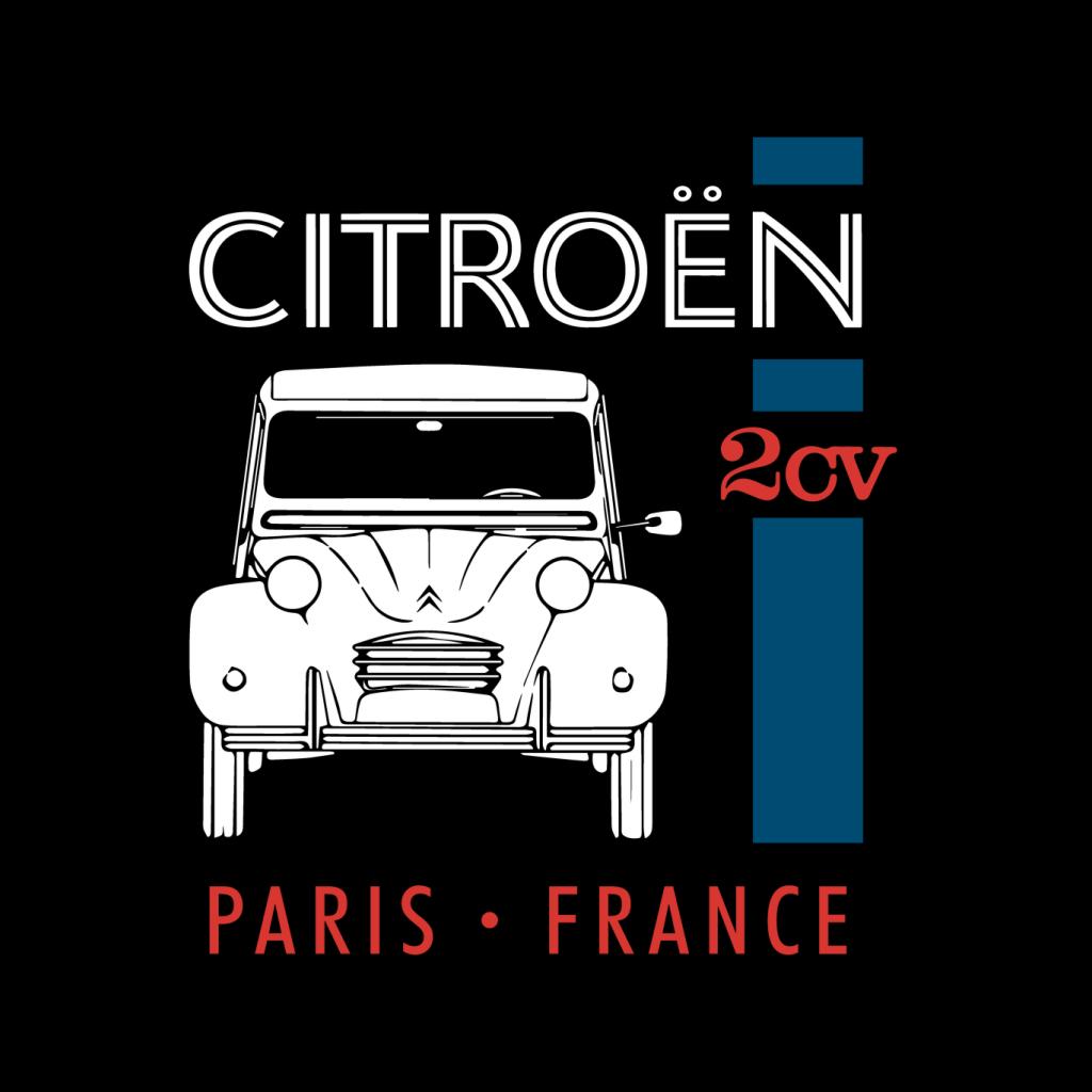 Citroën White 2CV Paris France Single Stripe Men's T-Shirt-ALL + EVERY