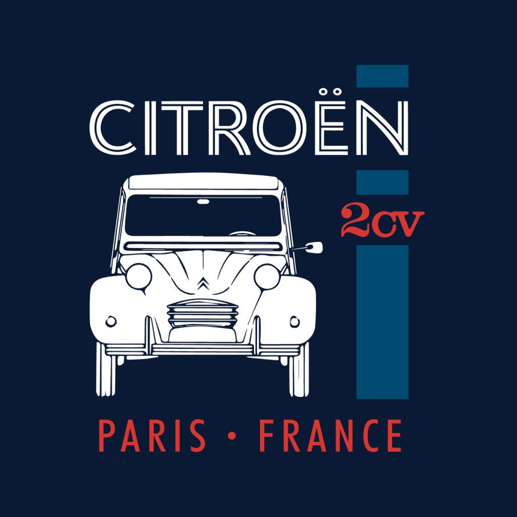 Citroën White 2CV Paris France Single Stripe Men's T-Shirt-ALL + EVERY