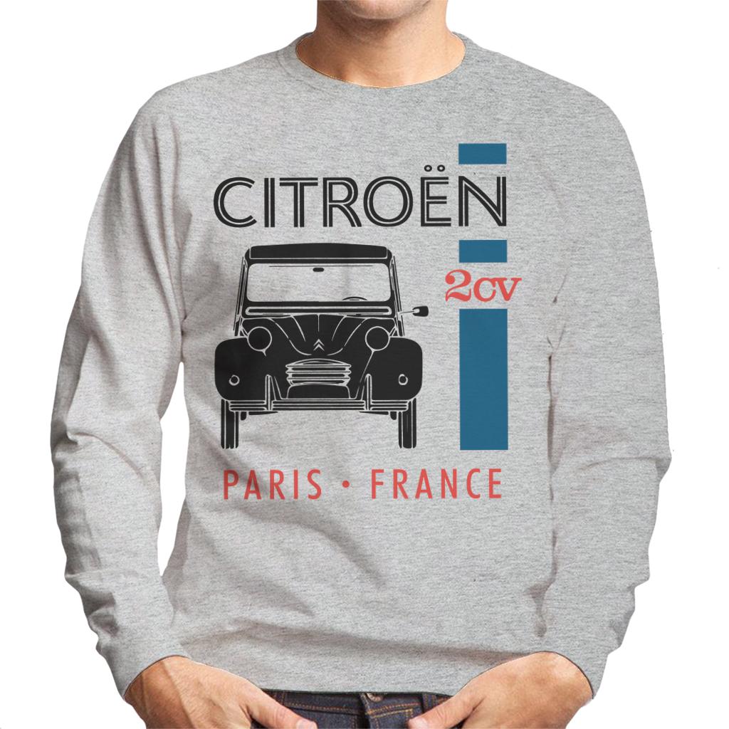 Citroën Black 2CV Paris France Single Stripe Men's Sweatshirt-ALL + EVERY