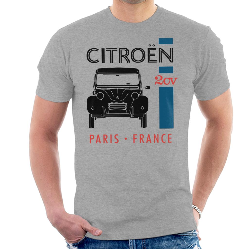 Citroën Black 2CV Paris France Single Stripe Men's T-Shirt-ALL + EVERY