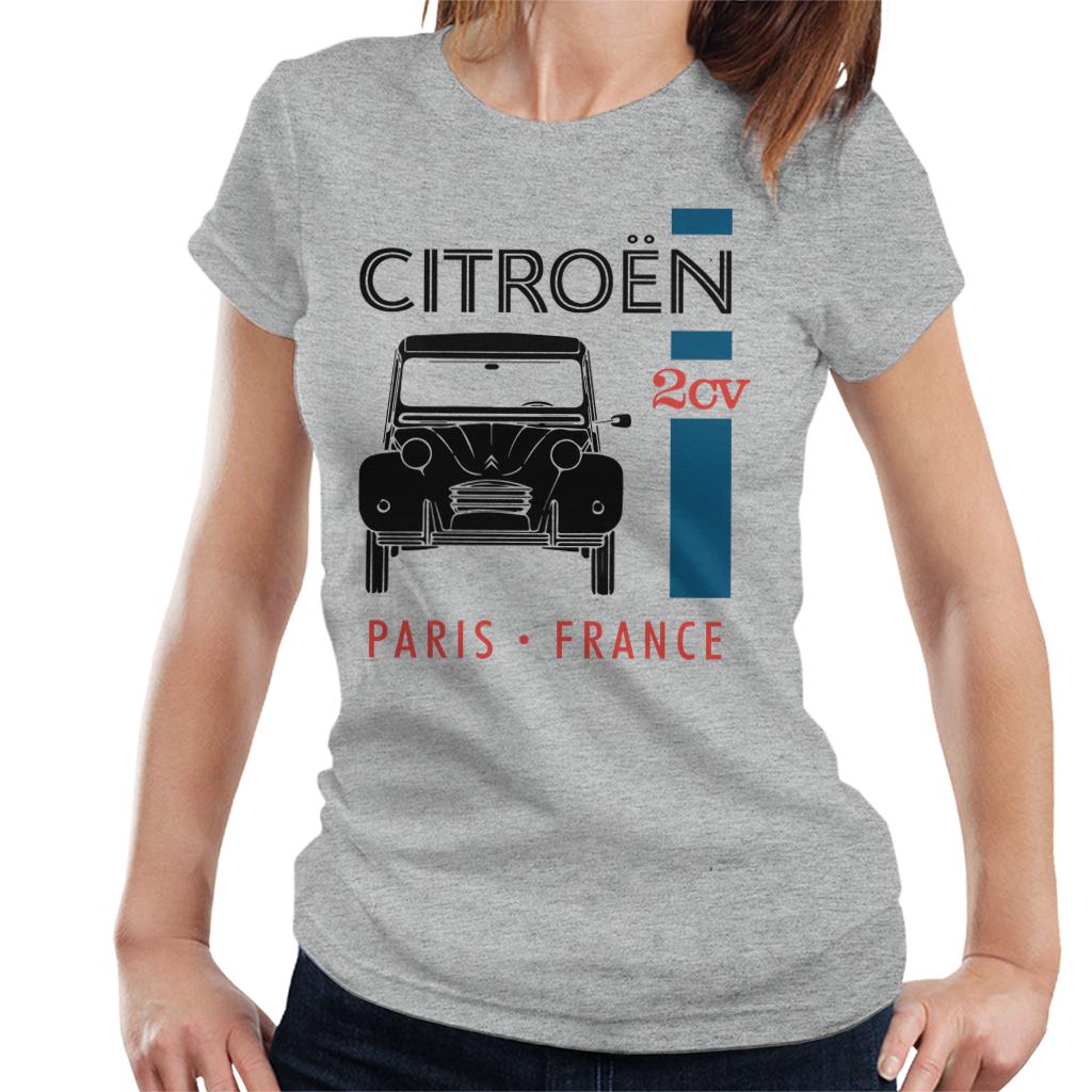 Citroën Black 2CV Paris France Single Stripe Women's T-Shirt-ALL + EVERY