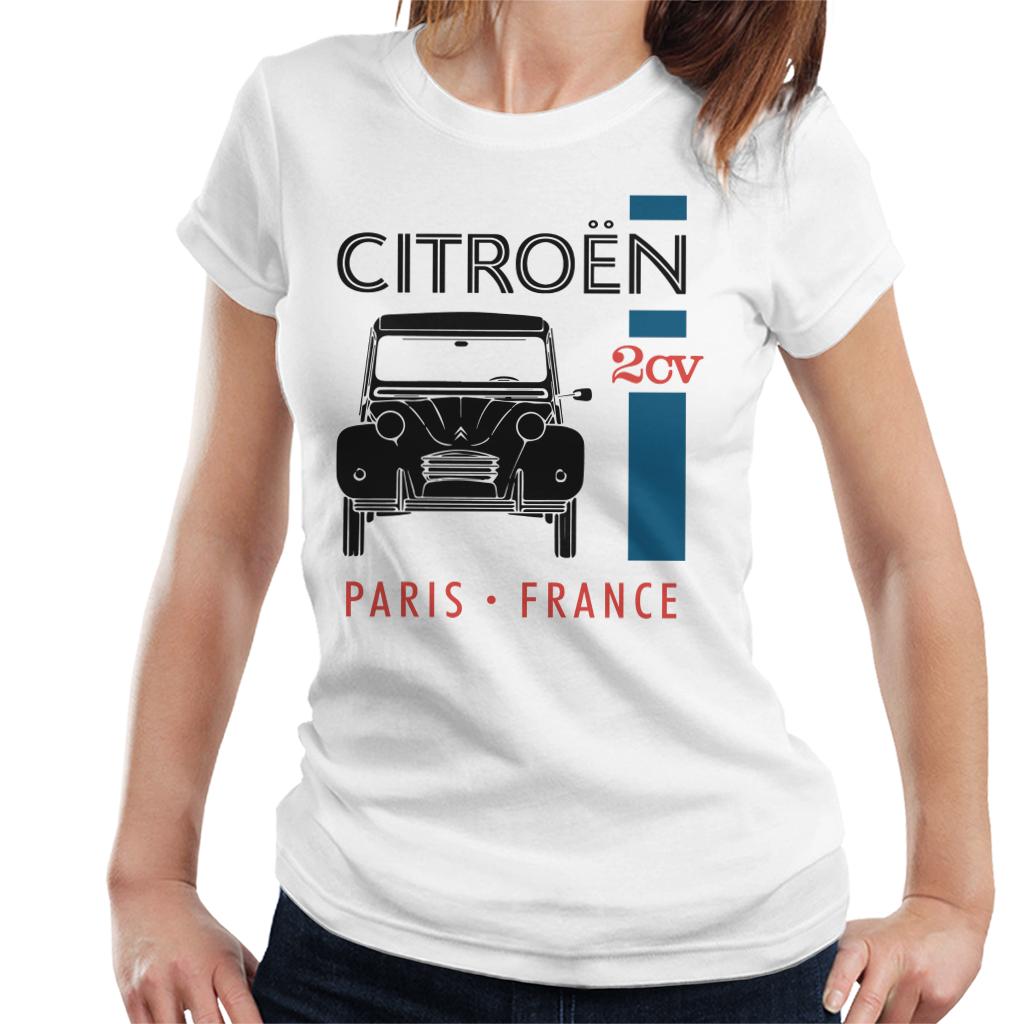 Citroën Black 2CV Paris France Single Stripe Women's T-Shirt-ALL + EVERY