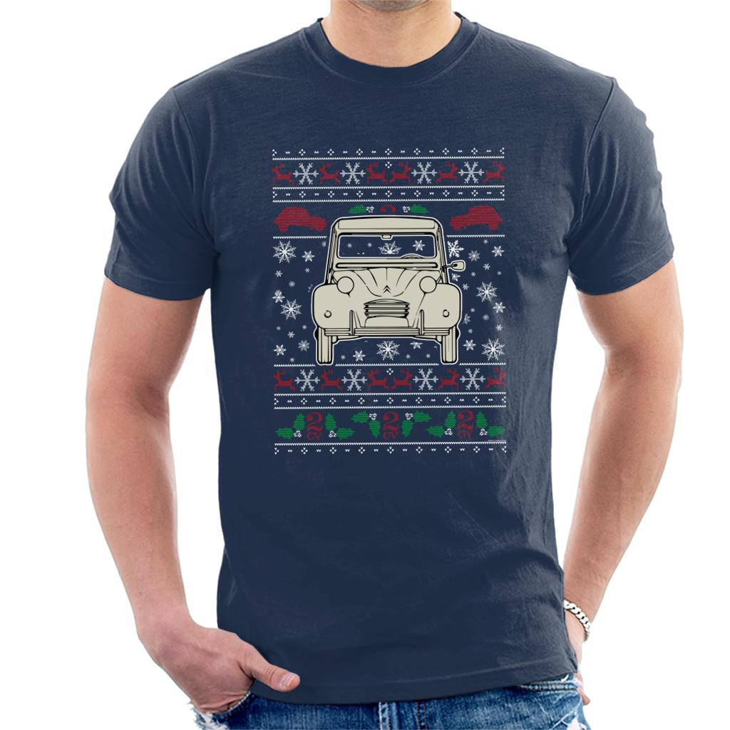 Citroen Christmas Knitted Pattern Men's T-Shirt-ALL + EVERY