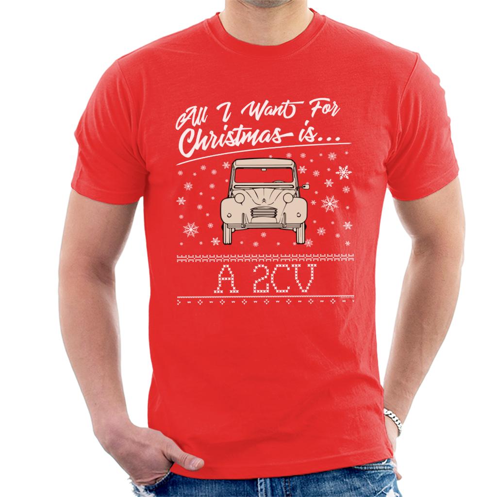 Citroen Christmas All I Want For Christmas Is A 2CV Men's T-Shirt-ALL + EVERY