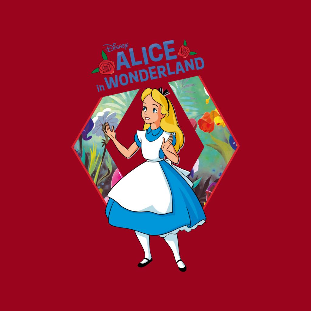 Disney Alice In Wonderland Flowers Rose Text Men's T-Shirt-ALL + EVERY