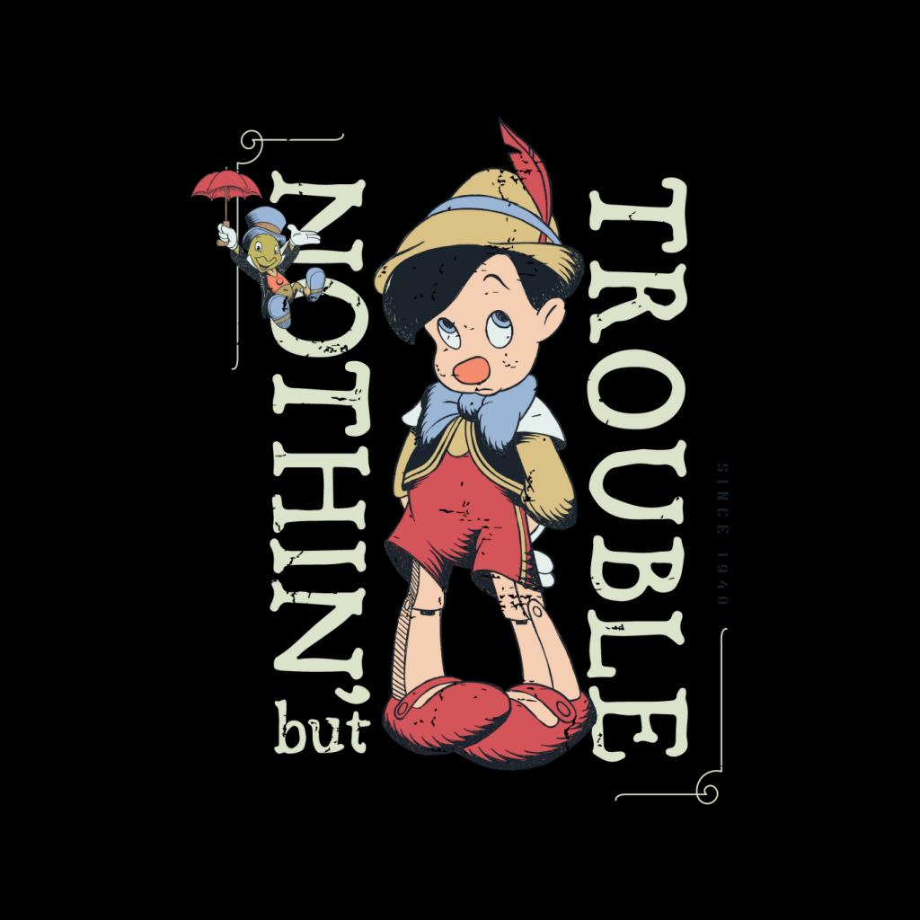 Disney Pinocchio Nothing But Trouble Men's T-Shirt-ALL + EVERY