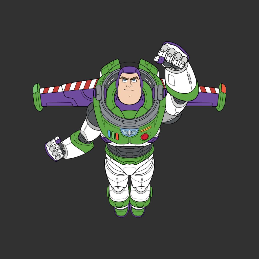 Disney Toy Story Buzz Lightyear Flight Pose Men's Sweatshirt-ALL + EVERY