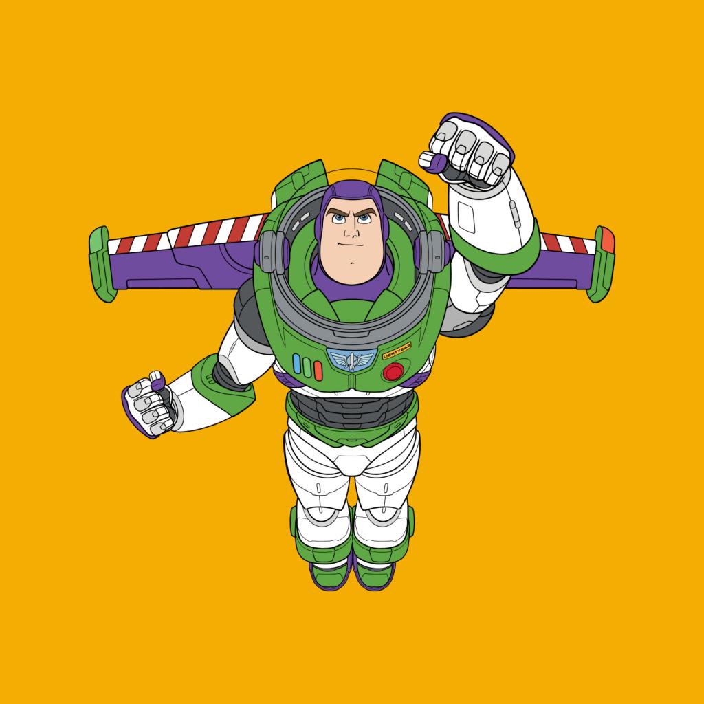 Disney Toy Story Buzz Lightyear Flight Pose Men's T-Shirt-ALL + EVERY