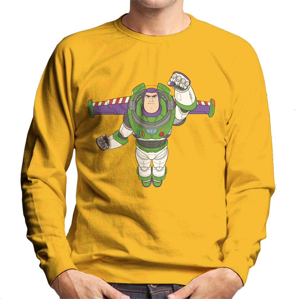 Disney Toy Story Buzz Lightyear Flight Pose Men's Sweatshirt-ALL + EVERY