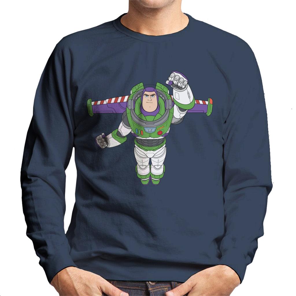 Disney Toy Story Buzz Lightyear Flight Pose Men's Sweatshirt-ALL + EVERY