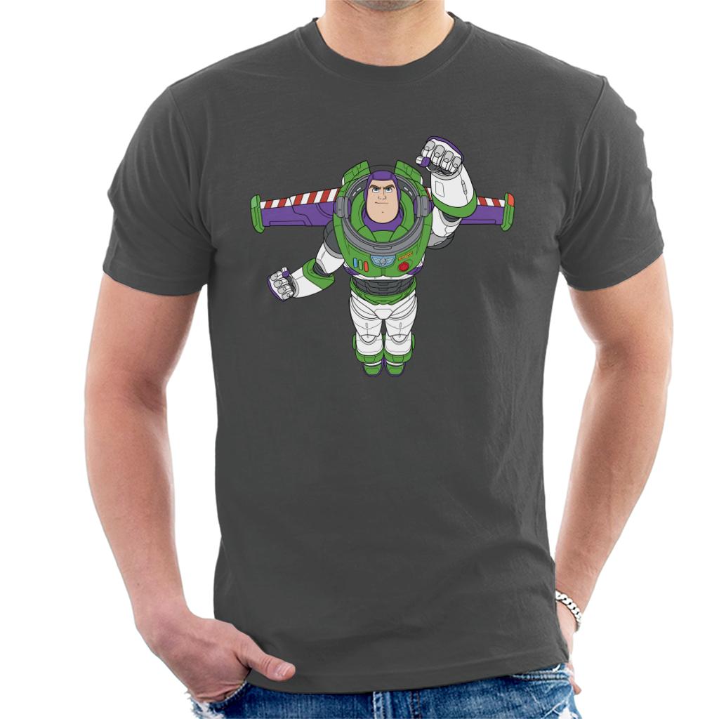 Disney Toy Story Buzz Lightyear Flight Pose Men's T-Shirt-ALL + EVERY