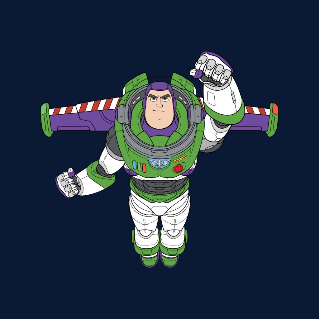 Disney Toy Story Buzz Lightyear Flight Pose Men's Hooded Sweatshirt-ALL + EVERY